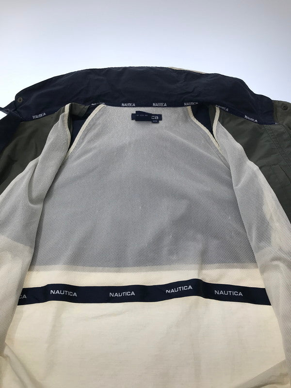 【中古品】【メンズ】 NAUTICA ノーティカ 3-TONE BLOUSON JACKET KHAKI NAVY IVORY 収納フード付き スリートーン ブルゾン ジャケット アウター 146-260822-rt-17-tagh サイズ：L カラー：マルチカラー 万代Net店
