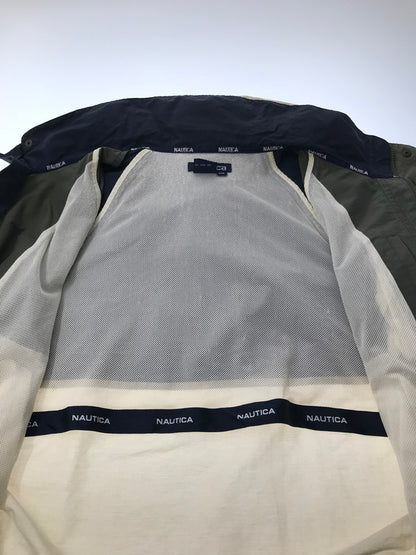 【中古品】【メンズ】 NAUTICA ノーティカ 3-TONE BLOUSON JACKET KHAKI NAVY IVORY 収納フード付き スリートーン ブルゾン ジャケット アウター 146-260822-rt-17-tagh サイズ：L カラー：マルチカラー 万代Net店