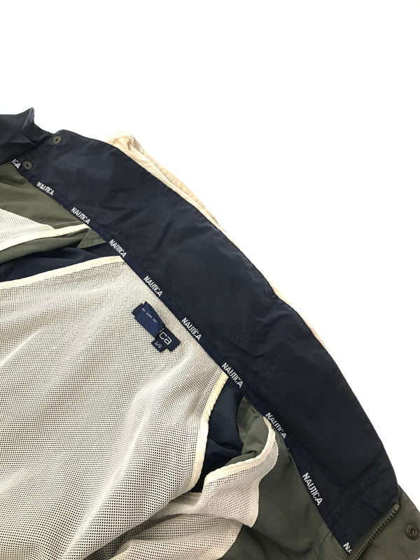 【中古品】【メンズ】 NAUTICA ノーティカ 3-TONE BLOUSON JACKET KHAKI NAVY IVORY 収納フード付き スリートーン ブルゾン ジャケット アウター 146-260822-rt-17-tagh サイズ：L カラー：マルチカラー 万代Net店