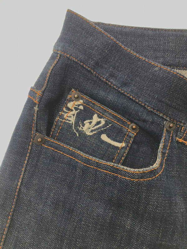 【中古品】【メンズ】 SAMARUICHI 参丸一 EMBROIDERED DENIM PANTS 刺繍デニムパンツ ボトムス 156-260829-rt-24-tagh サイズ：34 カラー：インディゴ 万代Net店