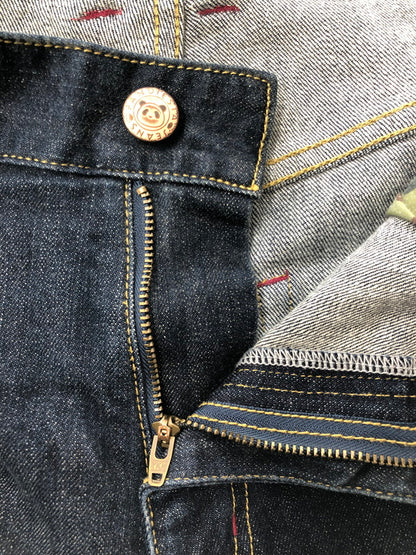 【中古品】【メンズ】 PANDIESTA パンディエスタ 錦パンダ 熊猫謹製 刺繍 赤耳 セルビッチ ストレッチデニムパンツ 595652 ジーンズ ボトムス 156-260528-ki-20-tagh サイズ：W36 カラー：インディゴ 万代Net店