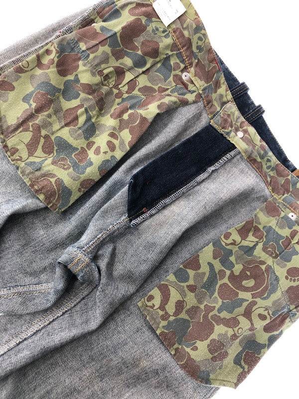 【中古品】【メンズ】 PANDIESTA パンディエスタ 錦パンダ 熊猫謹製 刺繍 赤耳 セルビッチ ストレッチデニムパンツ 595652 ジーンズ ボトムス 156-260528-ki-20-tagh サイズ：W36 カラー：インディゴ 万代Net店