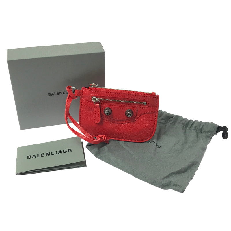 【中古美品】【メンズ】 BALENCIAGA バレンシアガ LE CAGOLE COIN & CARD CASE ル カゴール コイン＆カードケース 財布 181-260418-na-07-tagh カラー：レッド 万代Net店