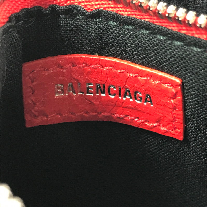 【中古美品】【メンズ】 BALENCIAGA バレンシアガ LE CAGOLE COIN & CARD CASE ル カゴール コイン＆カードケース 財布 181-260418-na-07-tagh カラー：レッド 万代Net店