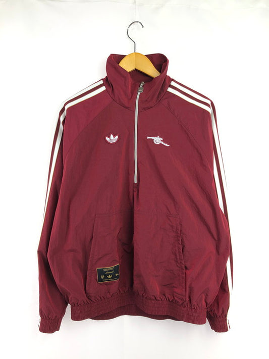 【中古品】【メンズ】 adidas アディダス TERRACE ICON HALF ZIP JACKET JM9399 アーセナルFC テラス アイコン ハーフ ジップ ジャケット 148-260411-rt-10-tag カラー：レッド 万代Net店