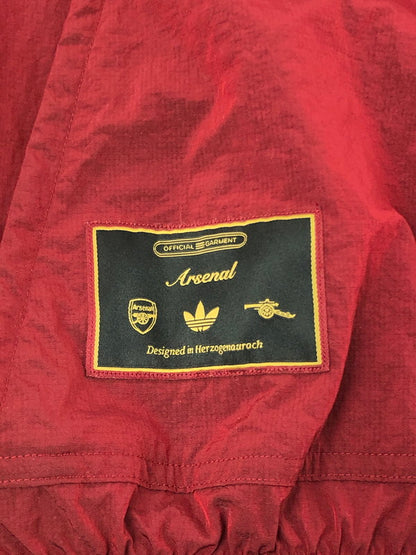【中古品】【メンズ】 adidas アディダス TERRACE ICON HALF ZIP JACKET JM9399 アーセナルFC テラス アイコン ハーフ ジップ ジャケット 148-260411-rt-10-tag カラー：レッド 万代Net店