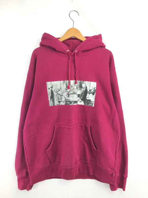 【中古品】【メンズ】 SUPREME シュプリーム 18AW MIKE KELLEY FRANKLIN SIGNING HOODED SWEATSHIRT マイク・ケリー・フランクリン サイン入り スウェットシャツ 149-260424-rt-26-tagh サイズ：XL カラー：バーガンディー 万代Net店