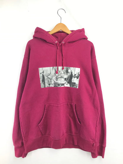 【中古品】【メンズ】 SUPREME シュプリーム 18AW MIKE KELLEY FRANKLIN SIGNING HOODED SWEATSHIRT マイク・ケリー・フランクリン サイン入り スウェットシャツ 149-260424-rt-26-tagh サイズ：XL カラー：バーガンディー 万代Net店