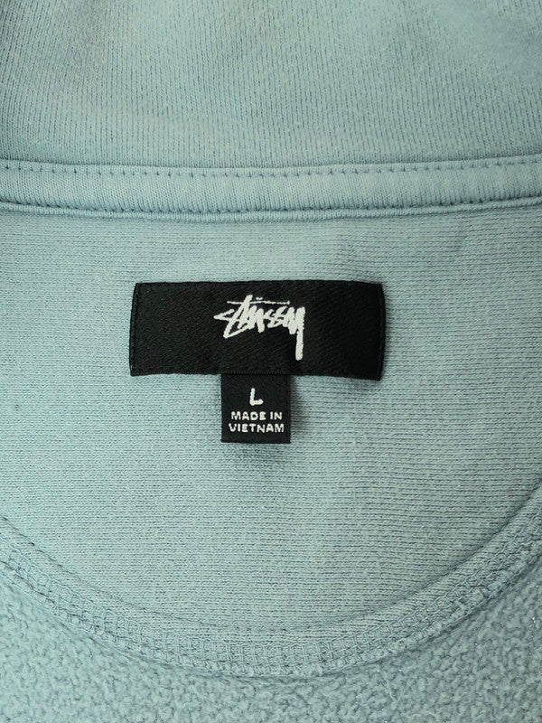 【中古品】【メンズ】 STUSSY ステューシー HALF ZIP SWEAT 118418 ハーフ ジップ スウェット トップス 142-260411-rt-09-tag カラー：ライトブルー 万代Net店