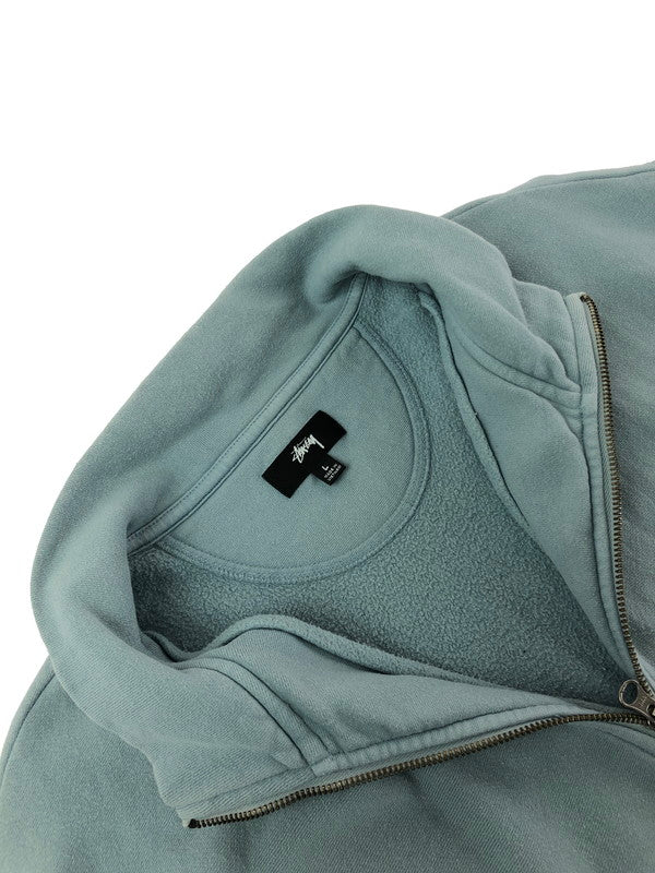【中古品】【メンズ】 STUSSY ステューシー HALF ZIP SWEAT 118418 ハーフ ジップ スウェット トップス 142-260411-rt-09-tag カラー：ライトブルー 万代Net店