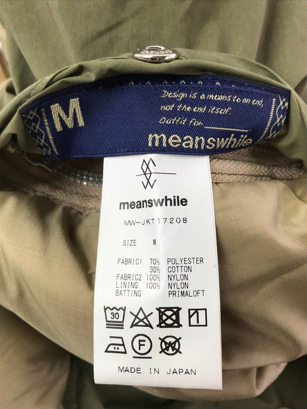 【中古品】【メンズ】 meanswhile ミーンズワイル 4WAY JACKET W-JKT17208 フォーウェイ ジャケット アウター 140-260416-rt-01-tag サイズ：M カラー：カーキ/ベージュ 万代Net店
