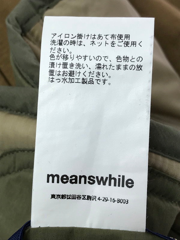 【中古品】【メンズ】 meanswhile ミーンズワイル 4WAY JACKET W-JKT17208 フォーウェイ ジャケット アウター 140-260416-rt-01-tag サイズ：M カラー：カーキ/ベージュ 万代Net店