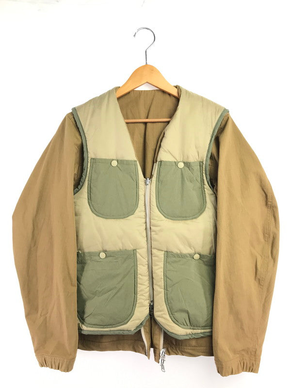 【中古品】【メンズ】 meanswhile ミーンズワイル 4WAY JACKET W-JKT17208 フォーウェイ ジャケット アウター 140-260416-rt-01-tag サイズ：M カラー：カーキ/ベージュ 万代Net店