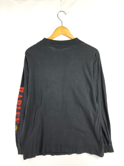 【中古品】【メンズ】 HARLEY DAVIDSON ハーレーダビッドソン 1992 TASMANIAN DEVIL MOCK NECK L/S T-SHIRT タスマニアンデビル モックネック ロングスリーブ Tシャツ USA製 146-260411-rt-02-tag カラー：ブラック系 万代Net店