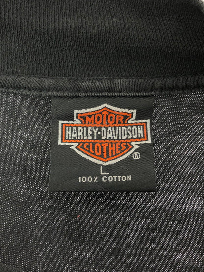 【中古品】【メンズ】 HARLEY DAVIDSON ハーレーダビッドソン 1992 TASMANIAN DEVIL MOCK NECK L/S T-SHIRT タスマニアンデビル モックネック ロングスリーブ Tシャツ USA製 146-260411-rt-02-tag カラー：ブラック系 万代Net店