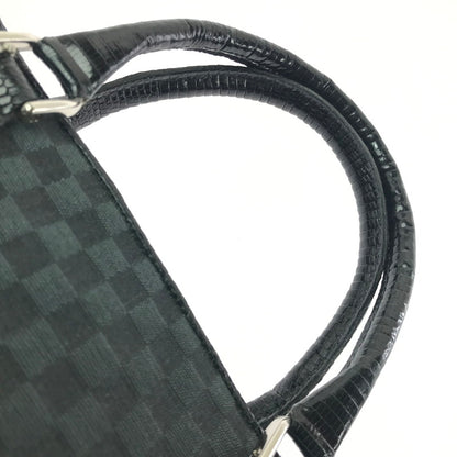 【中古品】【レディース】 THE WEL MARK ウェルマーク EXOTIC LEATHER BLOCK CHECK HAND BAG エキゾチック レザー ブロック チェック ハンド バッグ 188-260707-ty-04-tagh カラー：ブラック 万代Net店