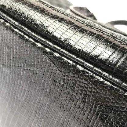 【中古品】【レディース】 THE WEL MARK ウェルマーク EXOTIC LEATHER BLOCK CHECK HAND BAG エキゾチック レザー ブロック チェック ハンド バッグ 188-260707-ty-04-tagh カラー：ブラック 万代Net店