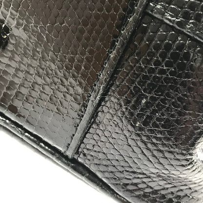 【中古品】【レディース】 THE WEL MARK ウェルマーク EXOTIC LEATHER BLOCK CHECK HAND BAG エキゾチック レザー ブロック チェック ハンド バッグ 188-260707-ty-04-tagh カラー：ブラック 万代Net店
