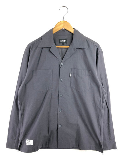 【中古品】【メンズ】 SCHOTT ショット LS NEL SHIRT PLAIN 782-4220005 長袖シャツ 145-260516-na-07-tagh サイズ：L カラー：チャコール 万代Net店