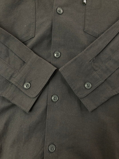 【中古品】【メンズ】 SCHOTT ショット LS NEL SHIRT PLAIN 782-4220005 長袖シャツ 145-260516-na-07-tagh サイズ：L カラー：チャコール 万代Net店