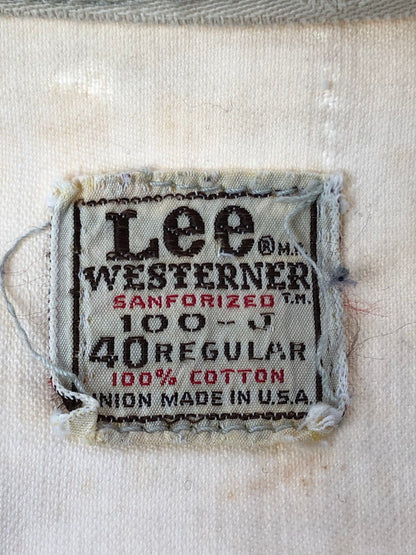 【ジャンク品】【メンズ】 Lee リー WESTERNER 60S TRUCKER JACKET 100-J USA製 60年代 トラッカー ジャケット アウター トップス ヴィンテージ 146-260411-rt-29-tag カラー：オフホワイト 万代Net店