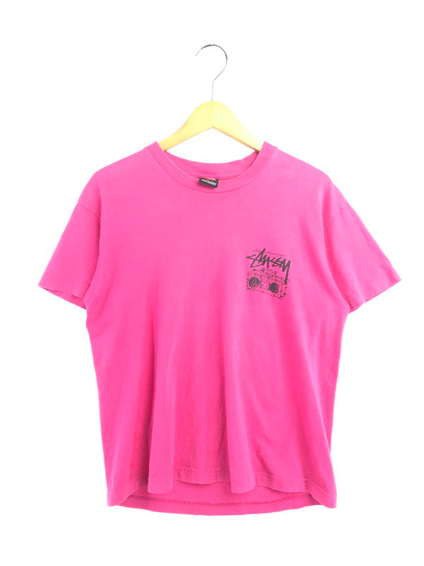 【中古品】【メンズ】 OLD STUSSY オールド ステューシー 00's RADIO CASSETTE PLAYER GRAPHIC TEE ラジオ カセット プレーヤー グラフィックTシャツ 142-260607-rt-05-tagh サイズ：M カラー：ピンク 万代Net店