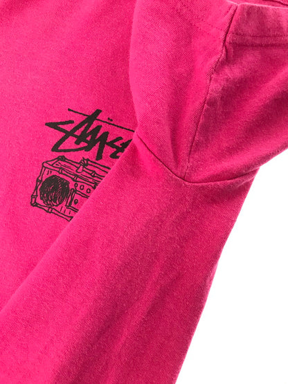 【中古品】【メンズ】 OLD STUSSY オールド ステューシー 00's RADIO CASSETTE PLAYER GRAPHIC TEE ラジオ カセット プレーヤー グラフィックTシャツ 142-260607-rt-05-tagh サイズ：M カラー：ピンク 万代Net店