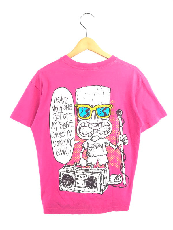【中古品】【メンズ】 OLD STUSSY オールド ステューシー 00's RADIO CASSETTE PLAYER GRAPHIC TEE ラジオ カセット プレーヤー グラフィックTシャツ 142-260607-rt-05-tagh サイズ：M カラー：ピンク 万代Net店