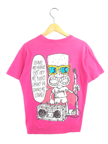 【中古品】【メンズ】 OLD STUSSY オールド ステューシー 00's RADIO CASSETTE PLAYER GRAPHIC TEE ラジオ カセット プレーヤー グラフィックTシャツ 142-260607-rt-05-tagh サイズ：M カラー：ピンク 万代Net店