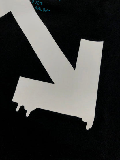 【現状渡し品】【メンズ】 OFF-WHITE オフホワイト20SS DRIPPING ARROWS L/S T-SHIRT OMAB001R20185005 ドリッピング アローズ Tシャツ 長袖Tシャツ 142-260516-na-11-tagh サイズ：M カラー：ブラック 万代Net店