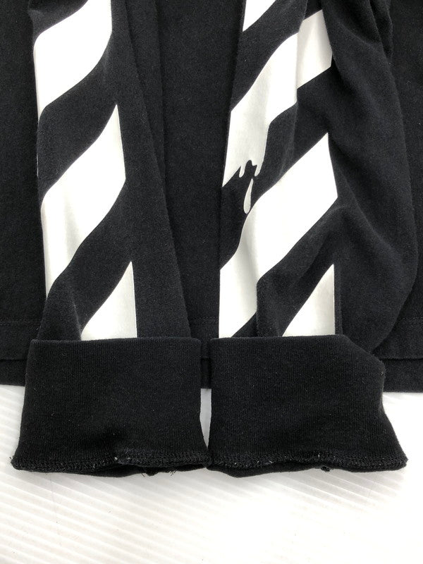 【現状渡し品】【メンズ】 OFF-WHITE オフホワイト20SS DRIPPING ARROWS L/S T-SHIRT OMAB001R20185005 ドリッピング アローズ Tシャツ 長袖Tシャツ 142-260516-na-11-tagh サイズ：M カラー：ブラック 万代Net店