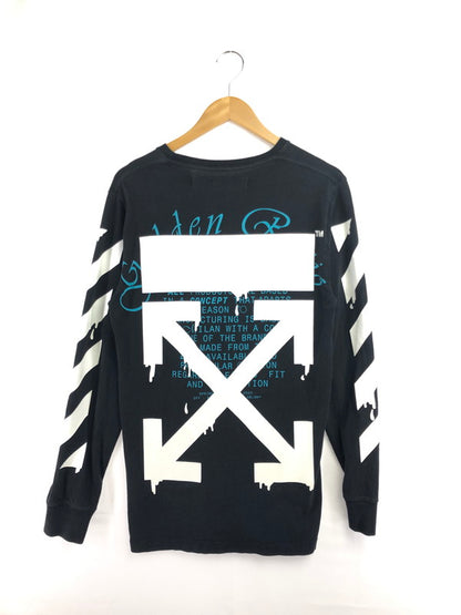 【現状渡し品】【メンズ】 OFF-WHITE オフホワイト20SS DRIPPING ARROWS L/S T-SHIRT OMAB001R20185005 ドリッピング アローズ Tシャツ 長袖Tシャツ 142-260516-na-11-tagh サイズ：M カラー：ブラック 万代Net店