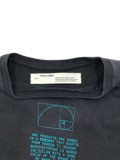 【現状渡し品】【メンズ】 OFF-WHITE オフホワイト20SS DRIPPING ARROWS L/S T-SHIRT OMAB001R20185005 ドリッピング アローズ Tシャツ 長袖Tシャツ 142-260516-na-11-tagh サイズ：M カラー：ブラック 万代Net店