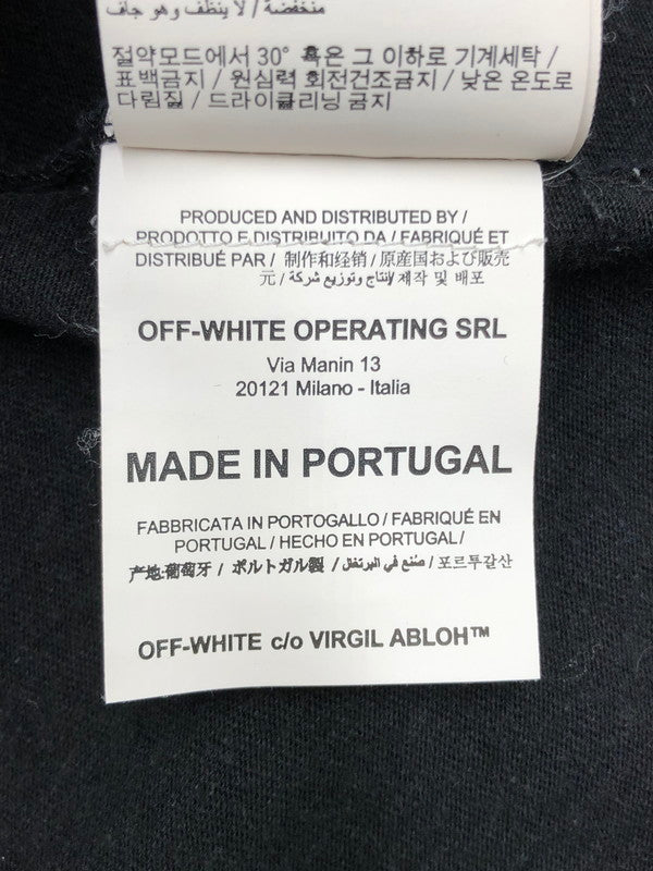 【現状渡し品】【メンズ】 OFF-WHITE オフホワイト20SS DRIPPING ARROWS L/S T-SHIRT OMAB001R20185005 ドリッピング アローズ Tシャツ 長袖Tシャツ 142-260516-na-11-tagh サイズ：M カラー：ブラック 万代Net店