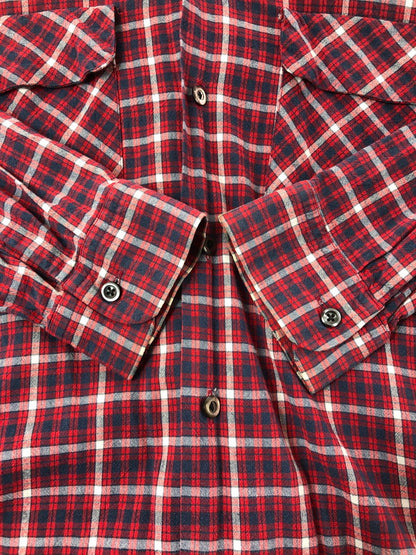 【中古品】【メンズ】 STYLE EYES スタイル アイズ 90'S L/S CHECK OPEN COLLAR SHIRT M26022 チェック オープン カラー シャツ 長袖シャツ 145-260518-na-15-tagh サイズ：M カラー：レッド系 万代Net店
