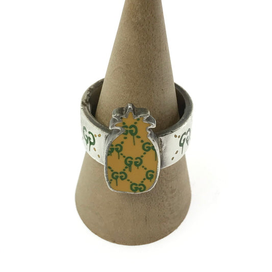 【中古品】【メンズ】 GUCCI グッチ SV925 GG GHOST PINEAPPLE RING ゴースト パイナップル リング 指輪 アクセサリー 182-260418-na-04-tagh カラー：シルバー 万代Net店