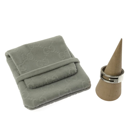 【中古品】【メンズ】 GUCCI グッチ SV925 G-LOGO RING ロゴ リング 指輪 アクセサリー 182-260418-na-02-tagh カラー：シルバー 万代Net店