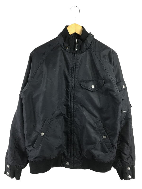 【中古品】【メンズ】 STUSSY ステューシー GEAR ギア BOMBER JACKET 総柄 ボンバージャケット アウター 142-260416-rt-07-tag サイズ：M カラー：ブラック 万代Net店