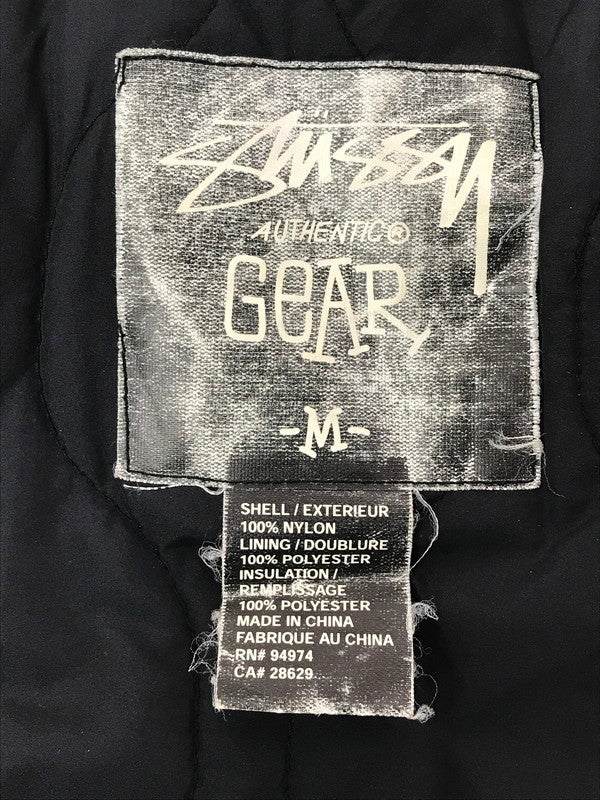 【中古品】【メンズ】 STUSSY ステューシー GEAR ギア BOMBER JACKET 総柄 ボンバージャケット アウター 142-260416-rt-07-tag サイズ：M カラー：ブラック 万代Net店