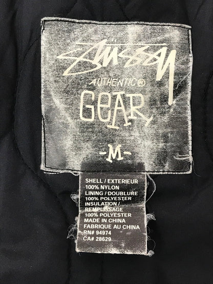 【中古品】【メンズ】 STUSSY ステューシー GEAR ギア BOMBER JACKET 総柄 ボンバージャケット アウター 142-260416-rt-07-tag サイズ：M カラー：ブラック 万代Net店