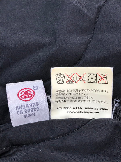 【中古品】【メンズ】 STUSSY ステューシー GEAR ギア BOMBER JACKET 総柄 ボンバージャケット アウター 142-260416-rt-07-tag サイズ：M カラー：ブラック 万代Net店