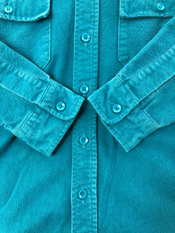 【中古品】【メンズ】 L.L.BEAN エルエルビーン CHAMOIS CLOTH SHIRT シャモア クロス シャツ 長袖シャツ トップス 146-260516-rt-19-tagh サイズ：15.5 カラー：グリーン 万代Net店