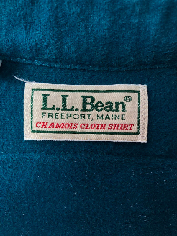 【中古品】【メンズ】 L.L.BEAN エルエルビーン CHAMOIS CLOTH SHIRT シャモア クロス シャツ 長袖シャツ トップス 146-260516-rt-19-tagh サイズ：15.5 カラー：グリーン 万代Net店
