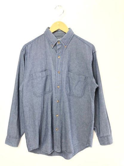 【現状渡し品】【メンズ】 L.L.BEAN エルエルビーン 80's～90's L/S BD DENIM SHIRT 80～90年代 ロングスリーブ ボタンダウン デニム シャツ USA製 トップス 146-260508-ty-04-tag サイズ：S カラー：インディゴ 万代Net店