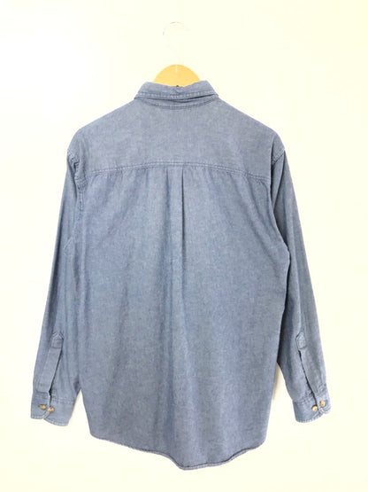 【現状渡し品】【メンズ】 L.L.BEAN エルエルビーン 80's～90's L/S BD DENIM SHIRT 80～90年代 ロングスリーブ ボタンダウン デニム シャツ USA製 トップス 146-260508-ty-04-tag サイズ：S カラー：インディゴ 万代Net店