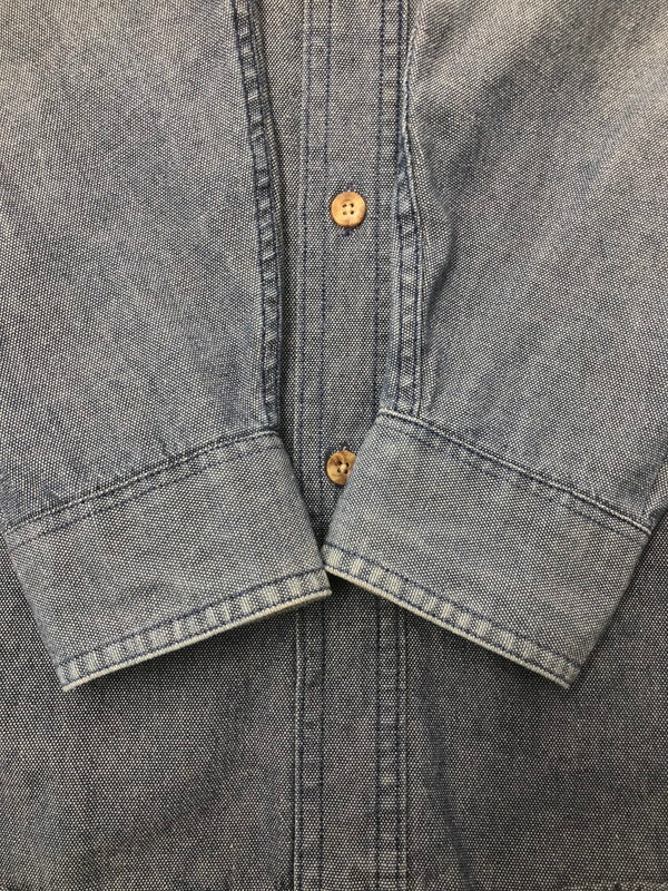 【現状渡し品】【メンズ】 L.L.BEAN エルエルビーン 80's～90's L/S BD DENIM SHIRT 80～90年代 ロングスリーブ ボタンダウン デニム シャツ USA製 トップス 146-260508-ty-04-tag サイズ：S カラー：インディゴ 万代Net店