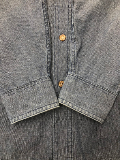 【現状渡し品】【メンズ】 L.L.BEAN エルエルビーン 80's～90's L/S BD DENIM SHIRT 80～90年代 ロングスリーブ ボタンダウン デニム シャツ USA製 トップス 146-260508-ty-04-tag サイズ：S カラー：インディゴ 万代Net店