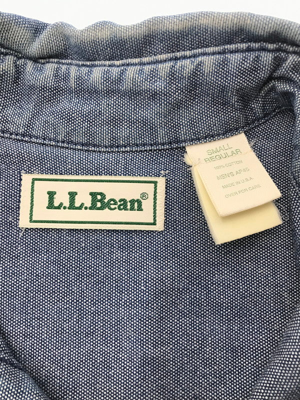 【現状渡し品】【メンズ】 L.L.BEAN エルエルビーン 80's～90's L/S BD DENIM SHIRT 80～90年代 ロングスリーブ ボタンダウン デニム シャツ USA製 トップス 146-260508-ty-04-tag サイズ：S カラー：インディゴ 万代Net店