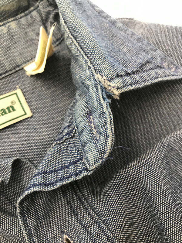 【現状渡し品】【メンズ】 L.L.BEAN エルエルビーン 80's～90's L/S BD DENIM SHIRT 80～90年代 ロングスリーブ ボタンダウン デニム シャツ USA製 トップス 146-260508-ty-04-tag サイズ：S カラー：インディゴ 万代Net店
