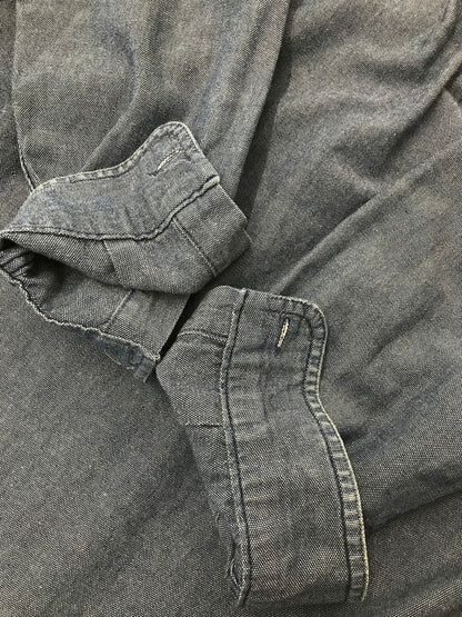 【現状渡し品】【メンズ】 L.L.BEAN エルエルビーン 80's～90's L/S BD DENIM SHIRT 80～90年代 ロングスリーブ ボタンダウン デニム シャツ USA製 トップス 146-260508-ty-04-tag サイズ：S カラー：インディゴ 万代Net店